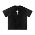 St Charbel Psalm 109 - Snow Washed Oversized Cotton T-Shirt
