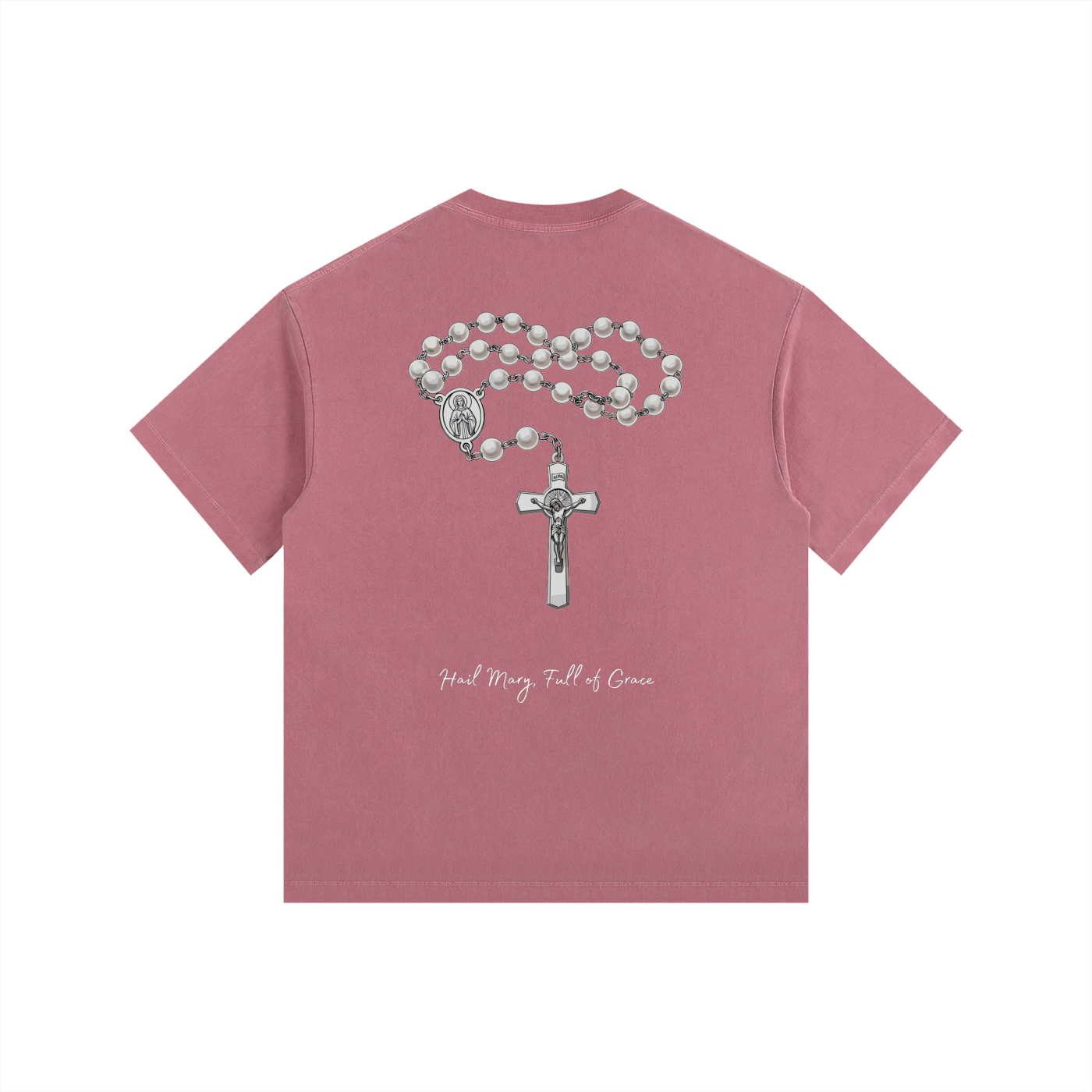 Rosary - Vintage Washed Oversized Cotton T-Shirt