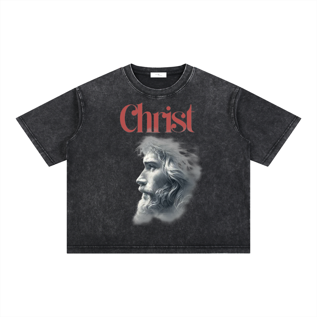 The Christ - Mineral Wash Boxy Cotton T-Shirt
