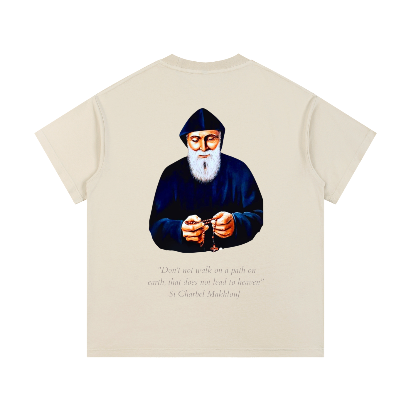 St Charbel Rosary - Vintage Wash Cotton T-Shirt