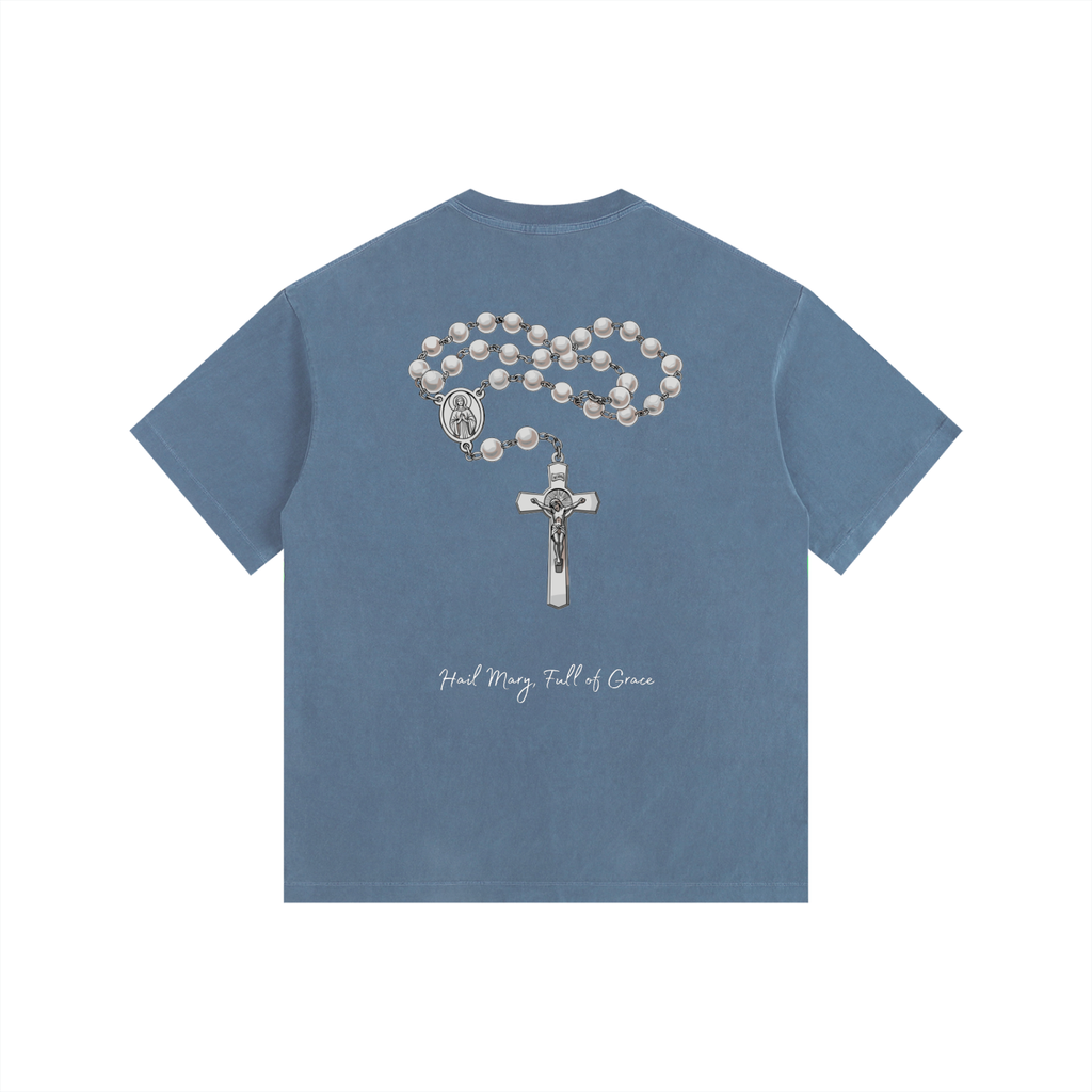 Rosary - Vintage Washed Oversized Cotton T-Shirt