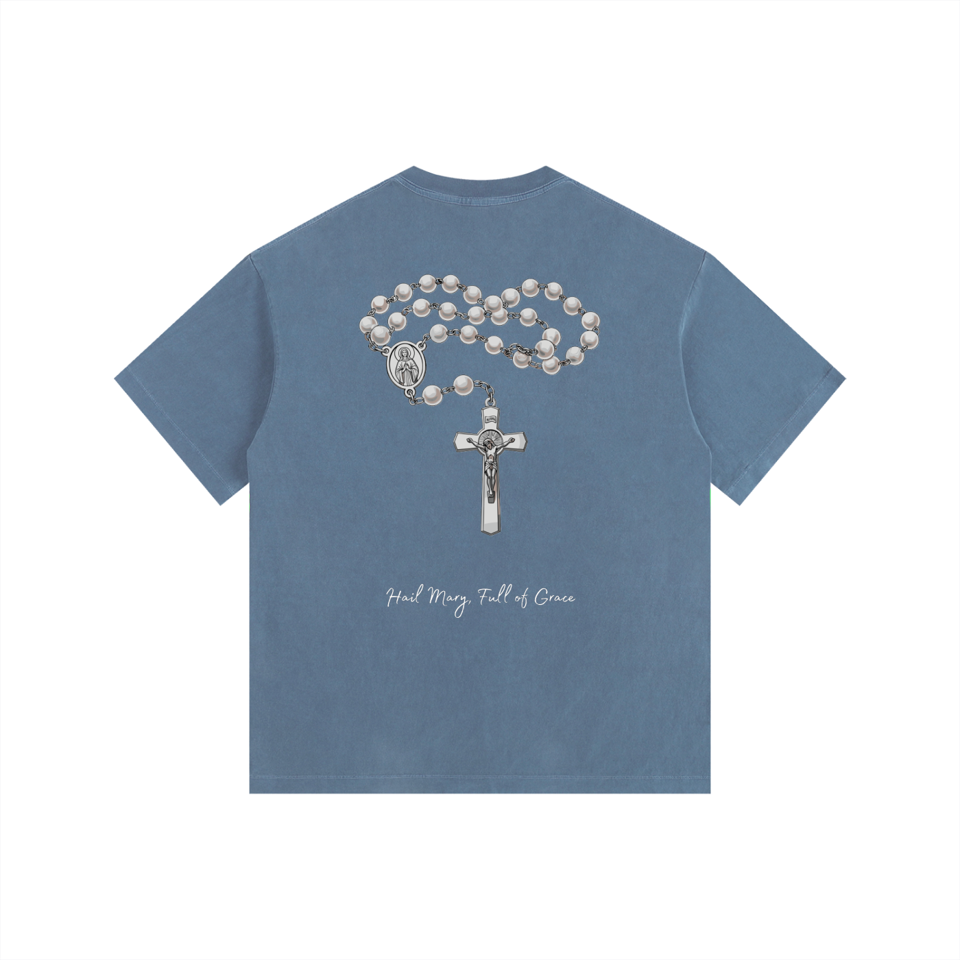 Rosary - Vintage Washed Oversized Cotton T-Shirt