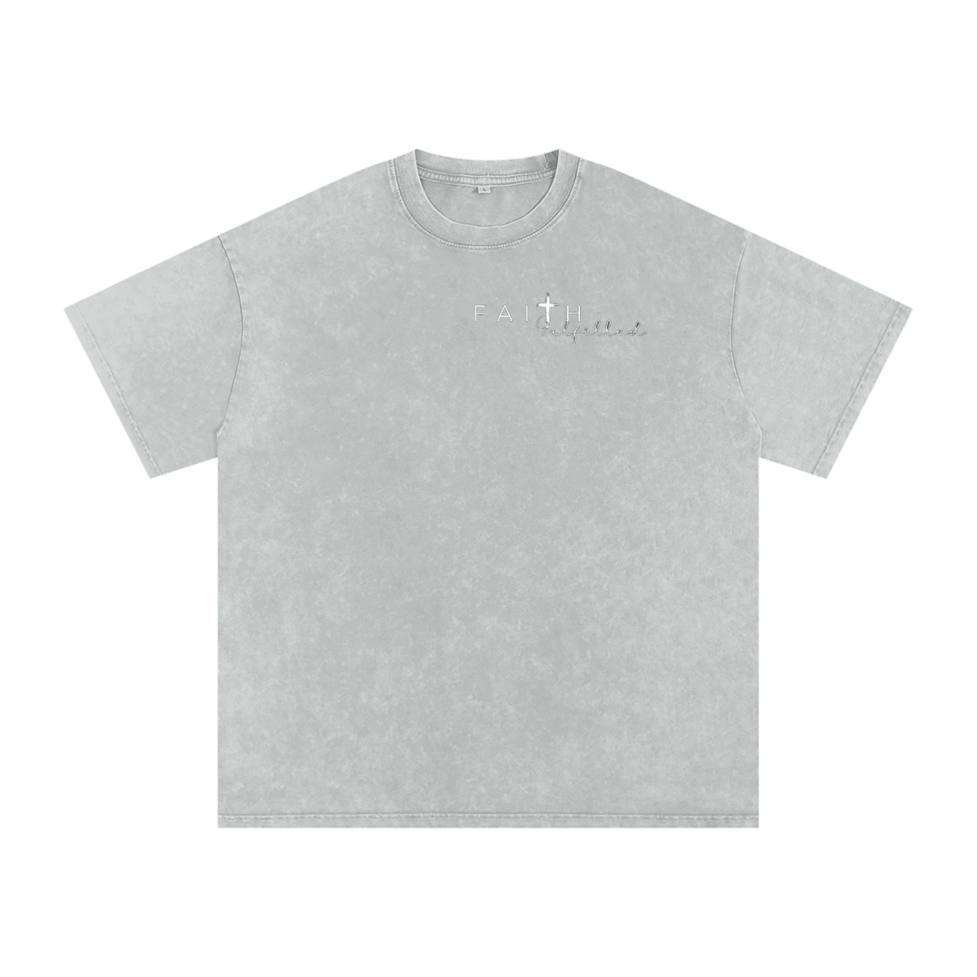 Cross Wings - Snow Washed Oversized Cotton T-Shirt