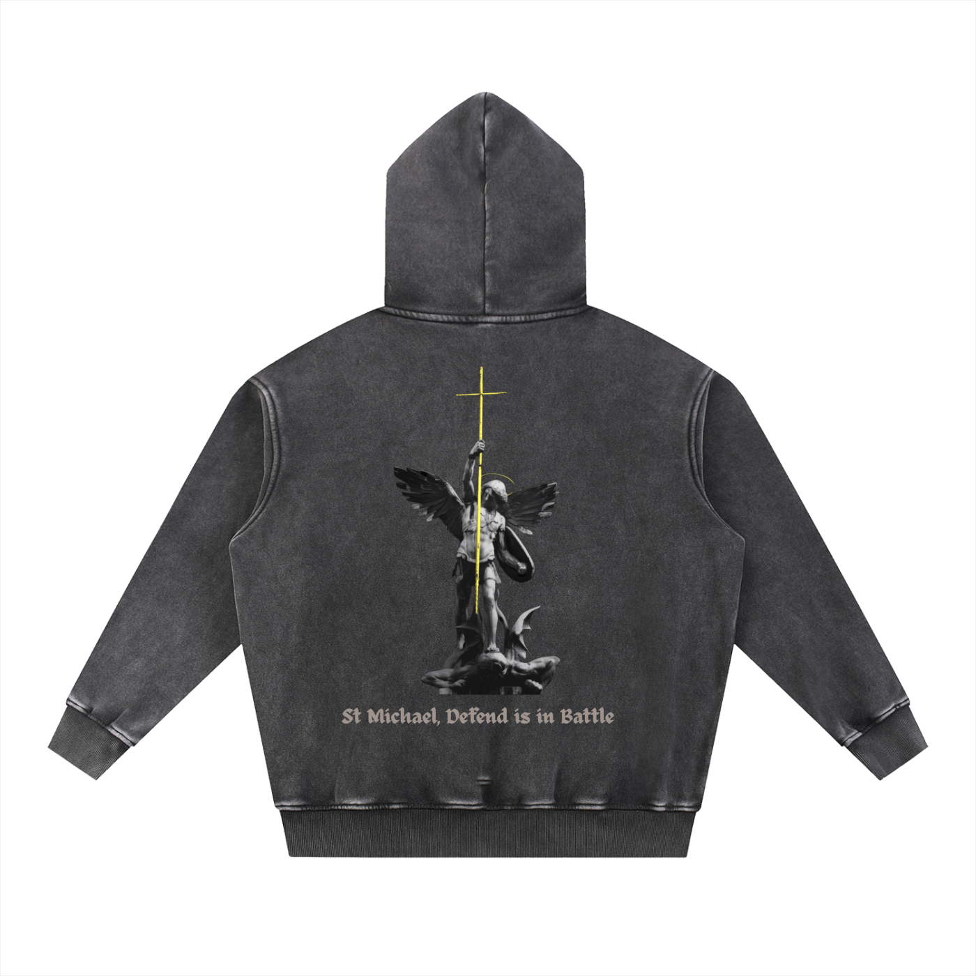 St Michael - Snow Wash Fleece Oversize Hoodie