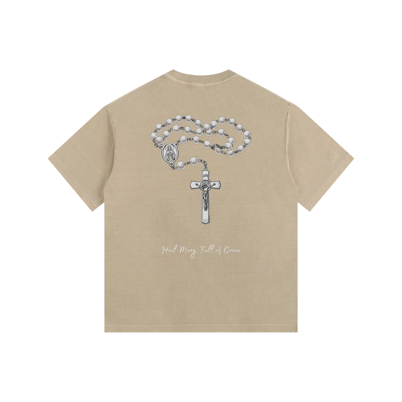 Rosary - Vintage Washed Oversized Cotton T-Shirt