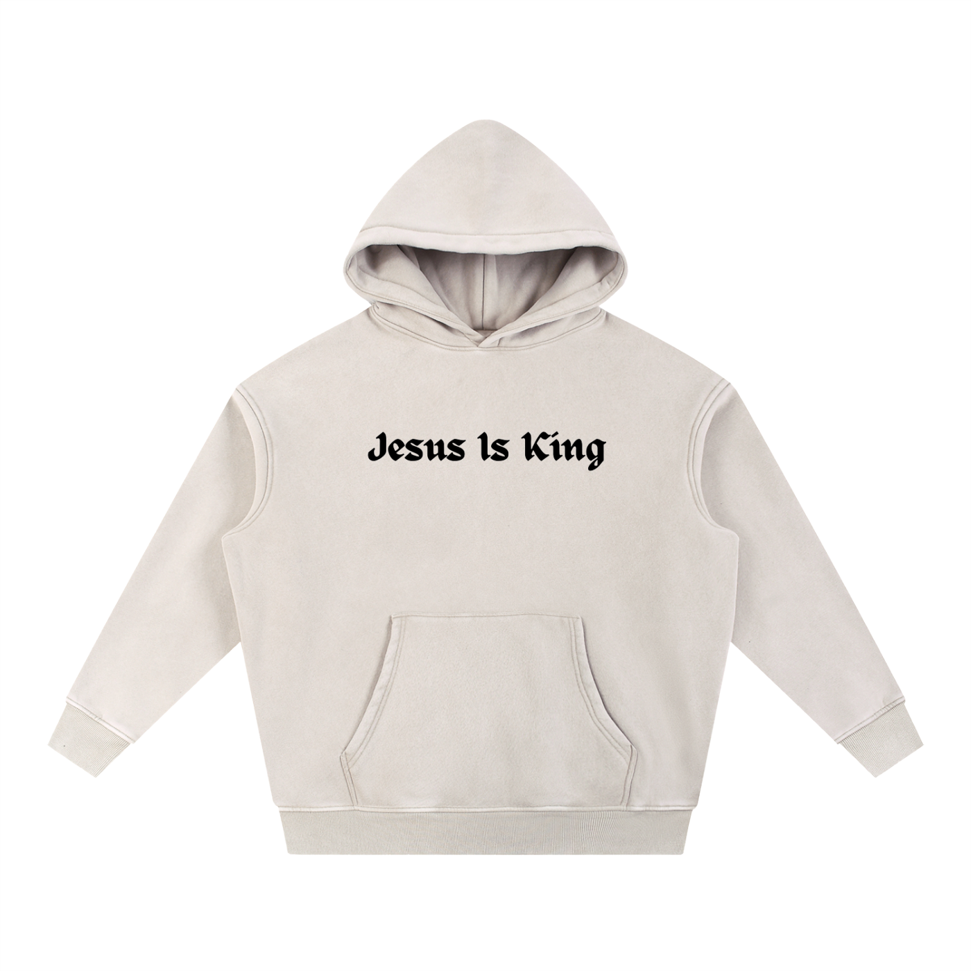 Jesus Cross - Snow Wash Fleece Oversize Hoodie