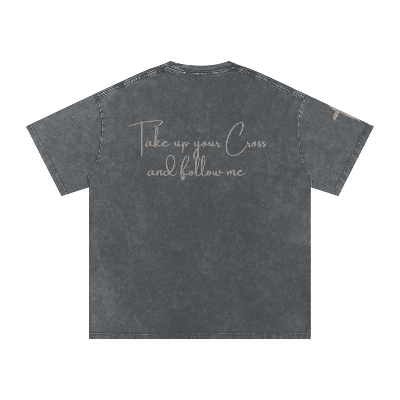 Take up Cross - Snow Washed Oversized Cotton T-Shirt