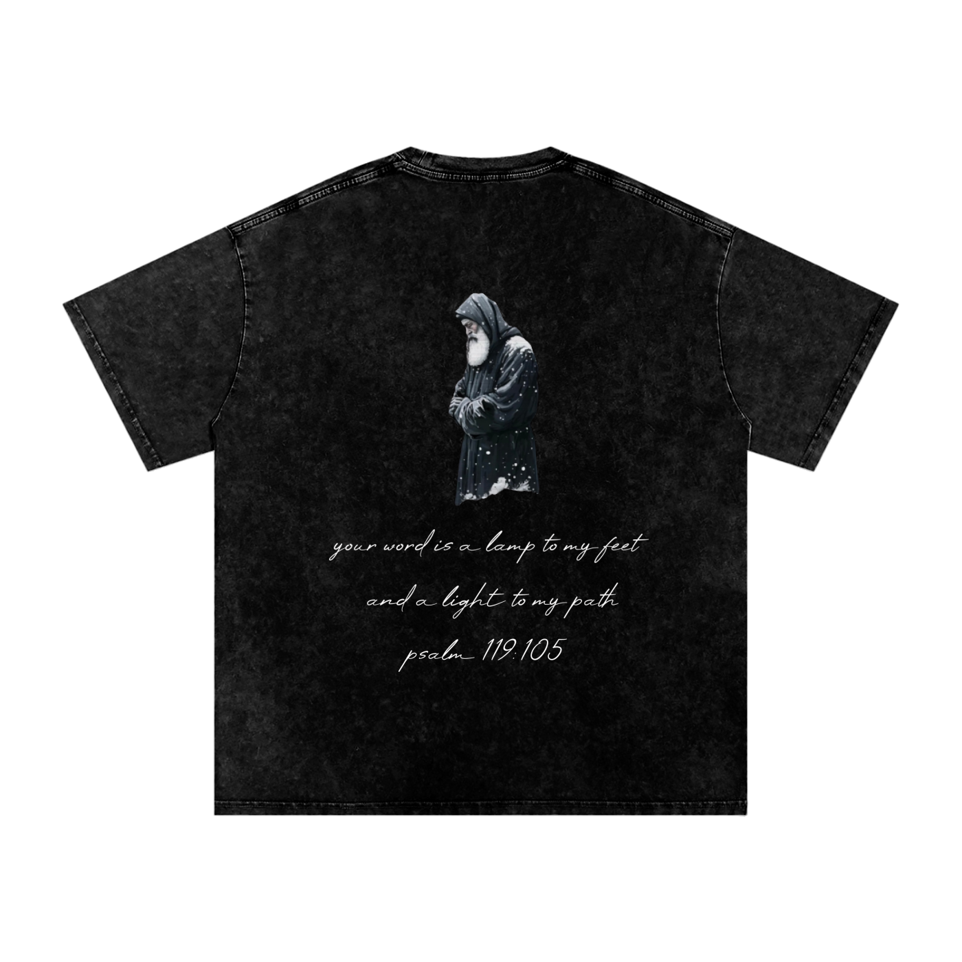 St Charbel Psalm 109 - Snow Washed Oversized Cotton T-Shirt