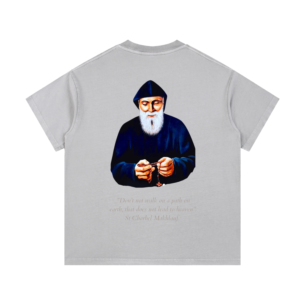 St Charbel Rosary - Vintage Wash Cotton T-Shirt