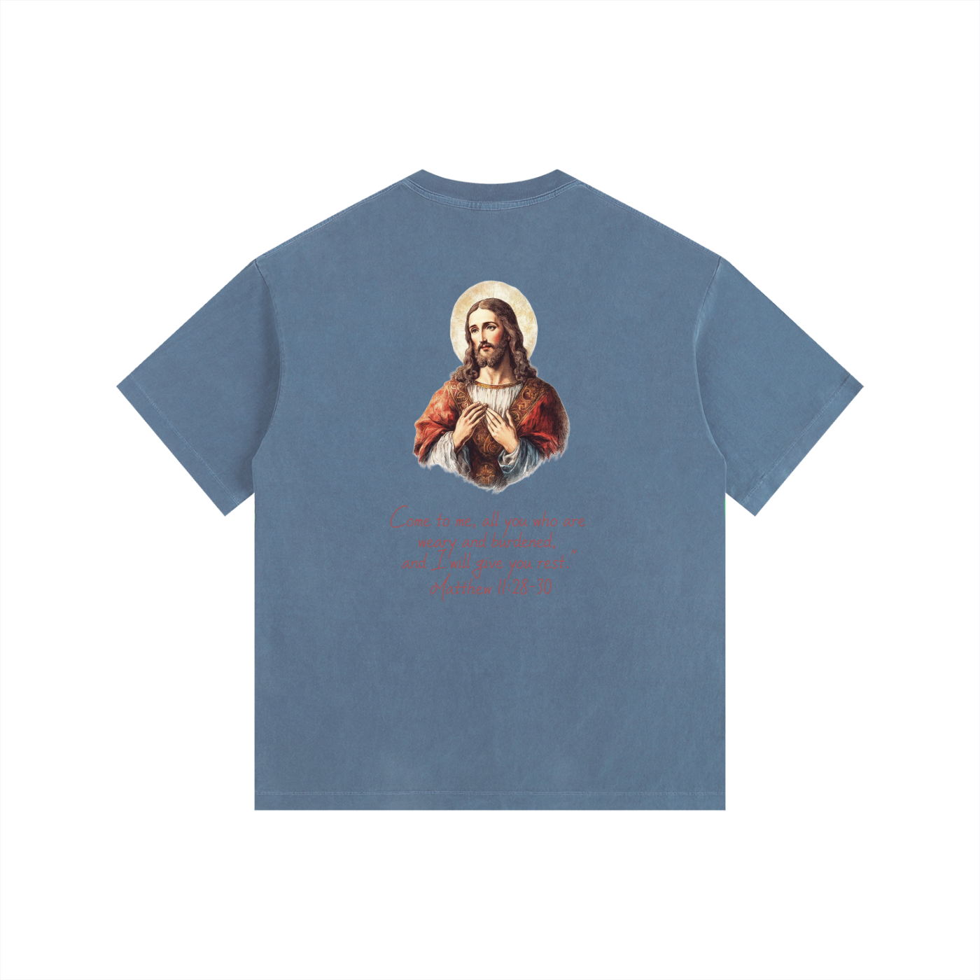 Matthew 11 - Vintage Washed Oversized Cotton T-Shirt