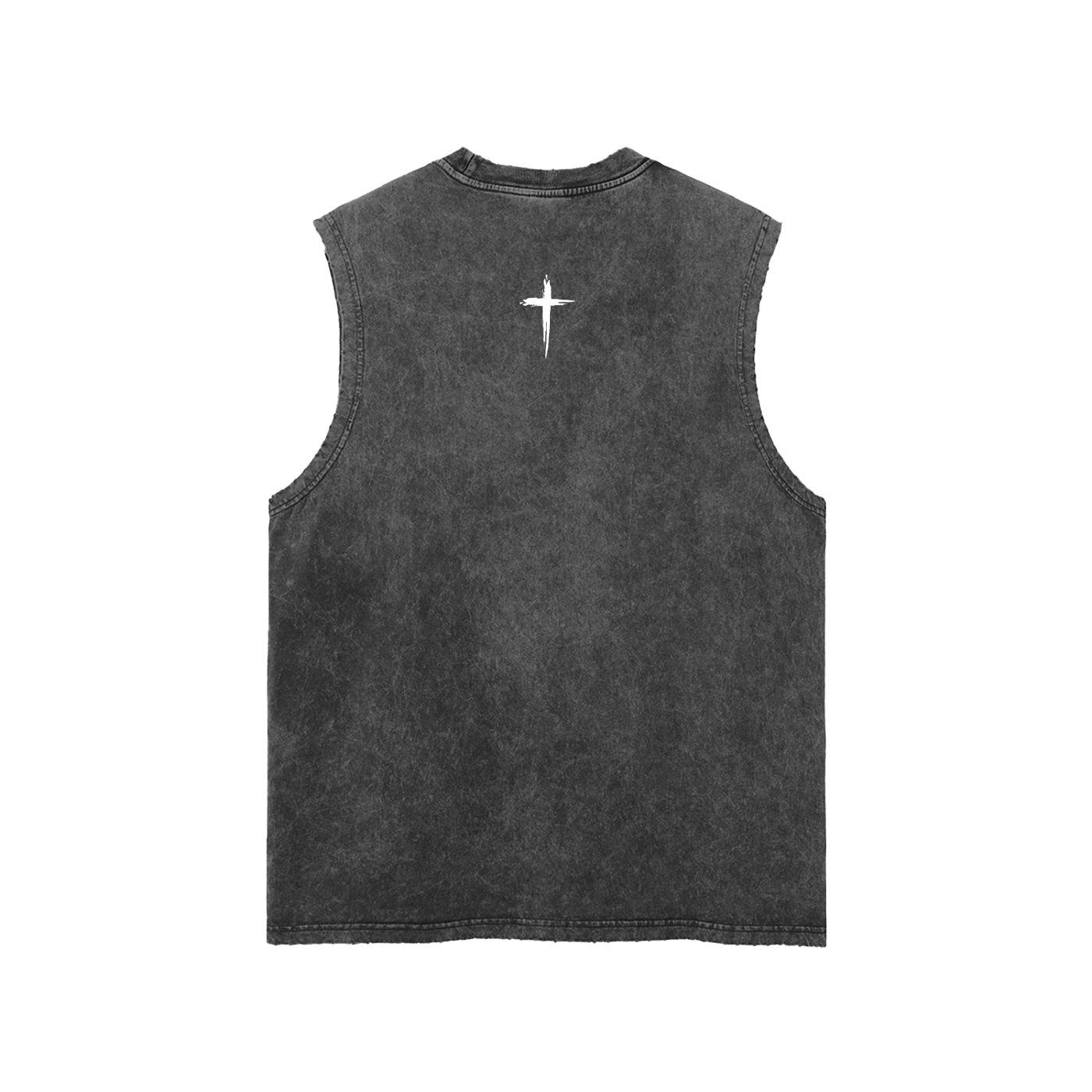 The Christ - Snow Washed Frayed Hem Tank Top