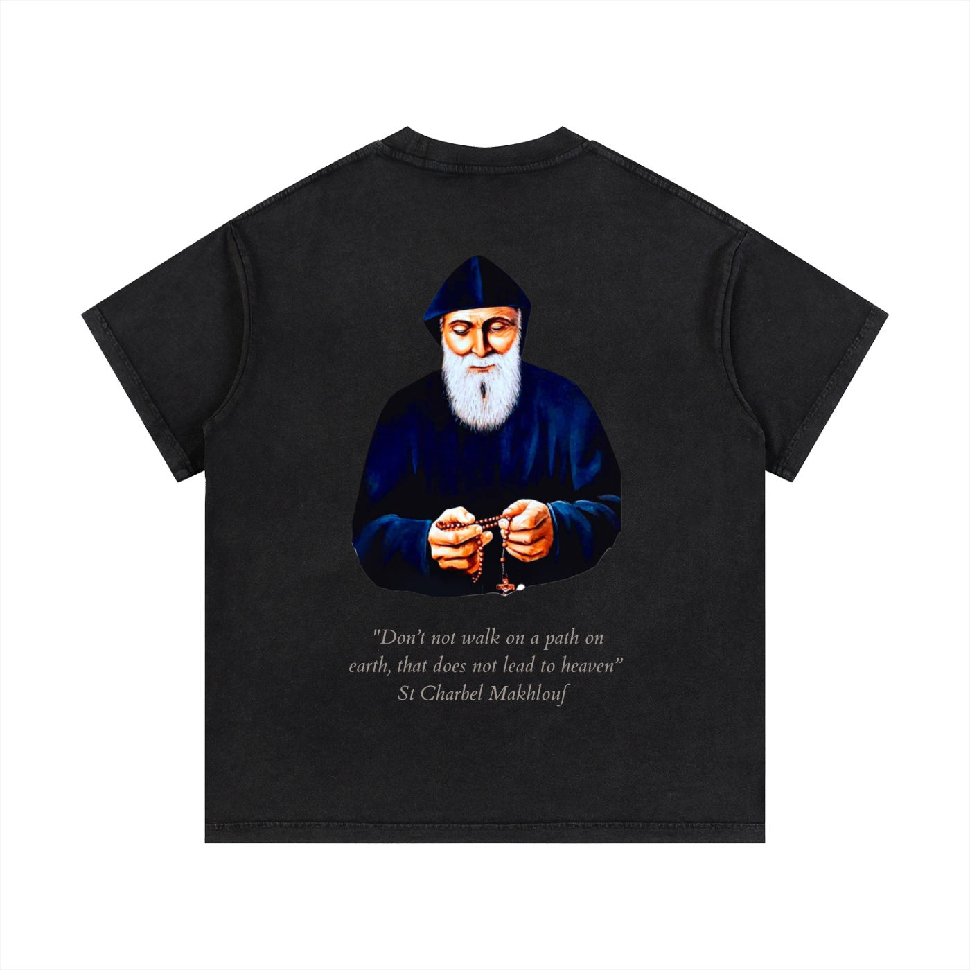 St Charbel Rosary - Vintage Wash Cotton T-Shirt