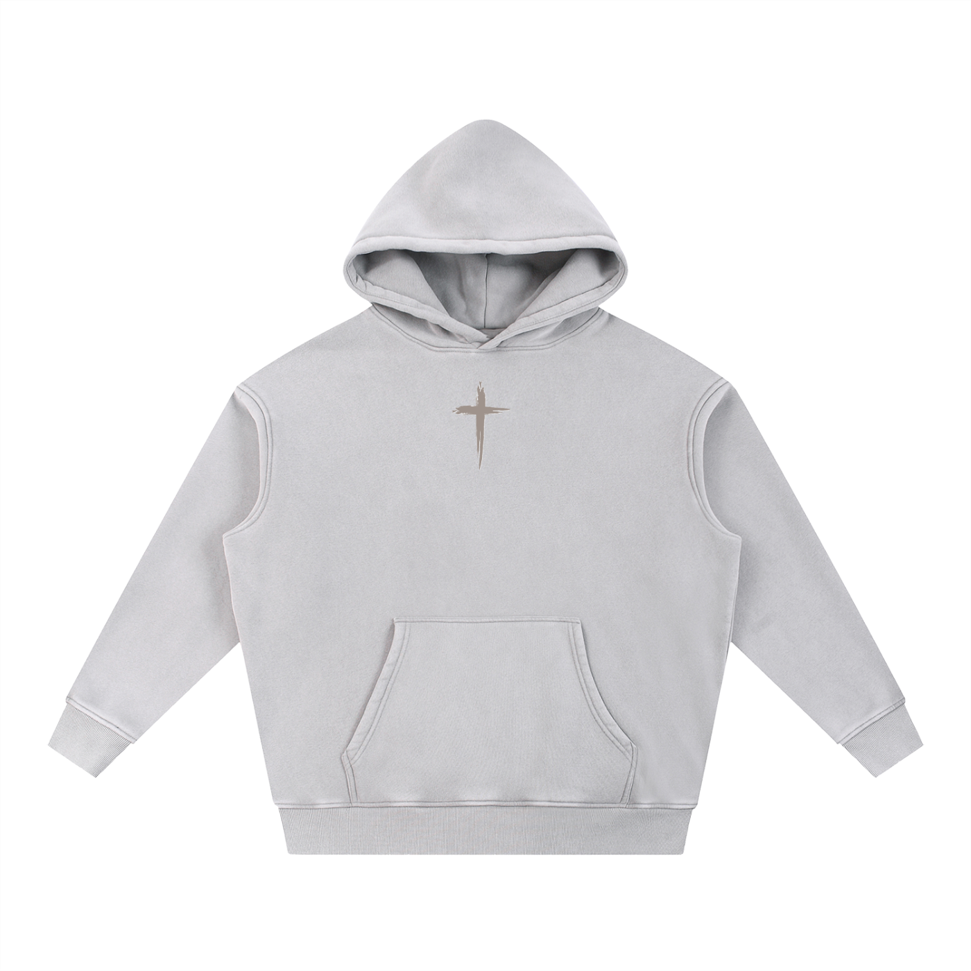 St Charbel Rosary - Snow Wash Fleece Oversize Hoodie