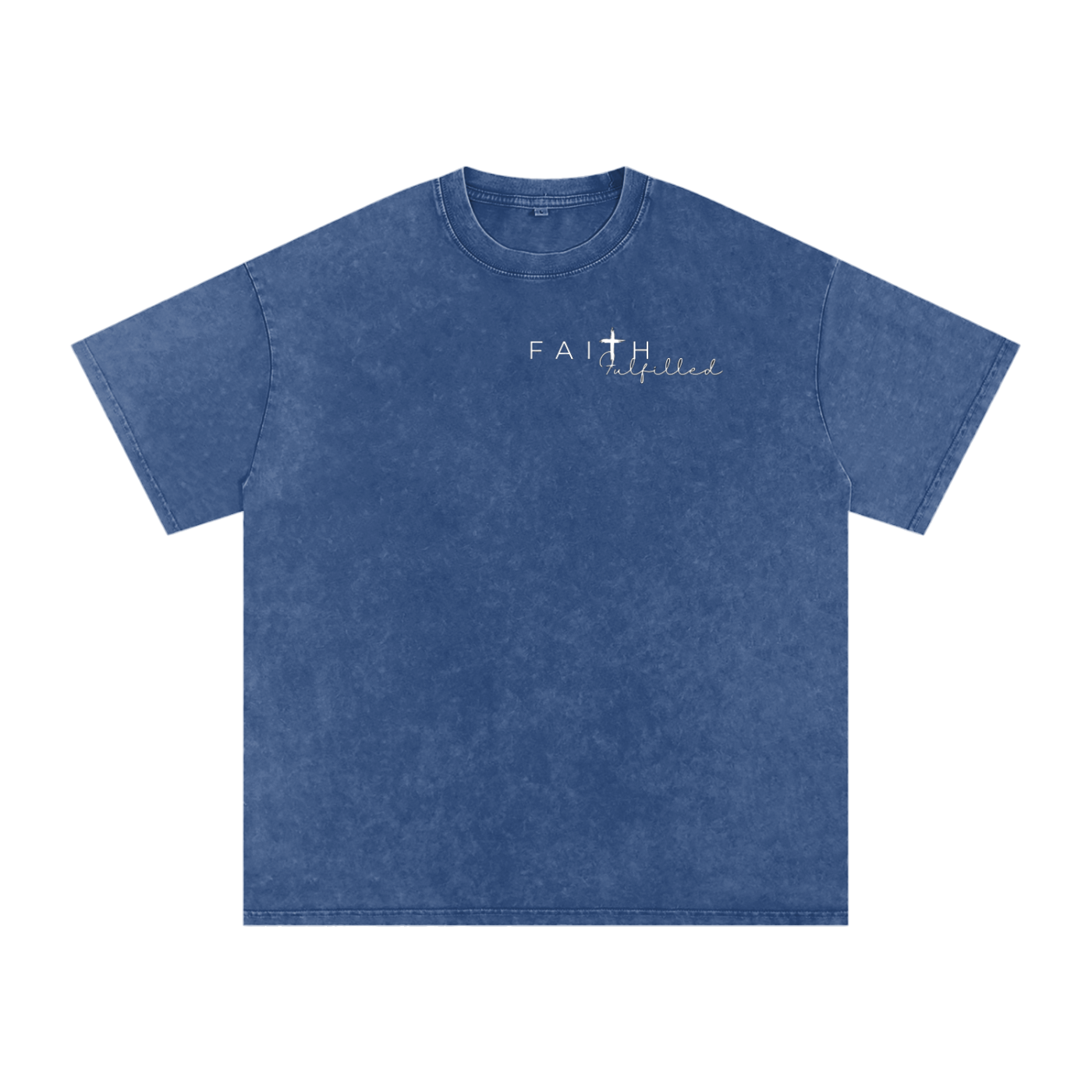 Cross Wings - Snow Washed Oversized Cotton T-Shirt