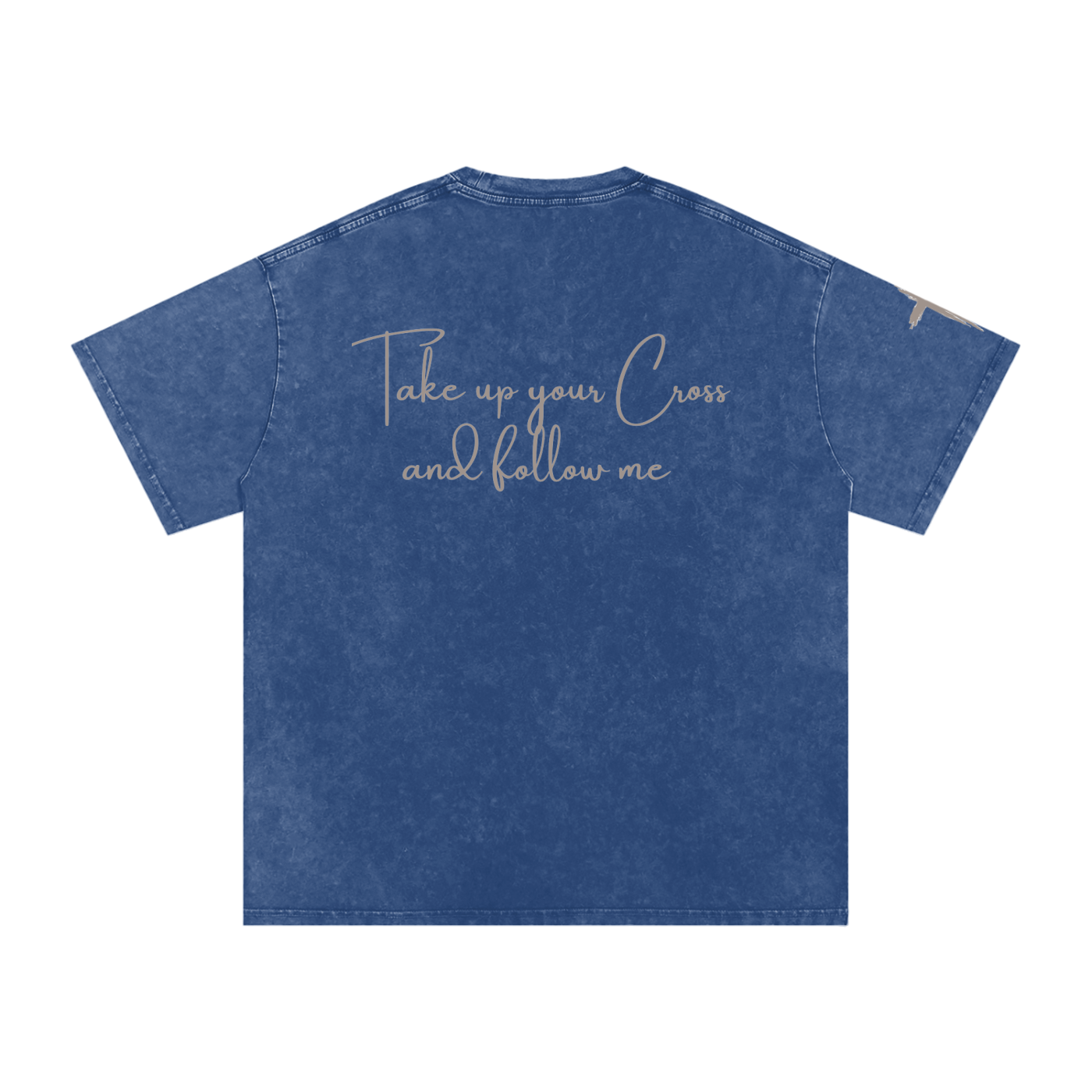 Take up Cross - Snow Washed Oversized Cotton T-Shirt