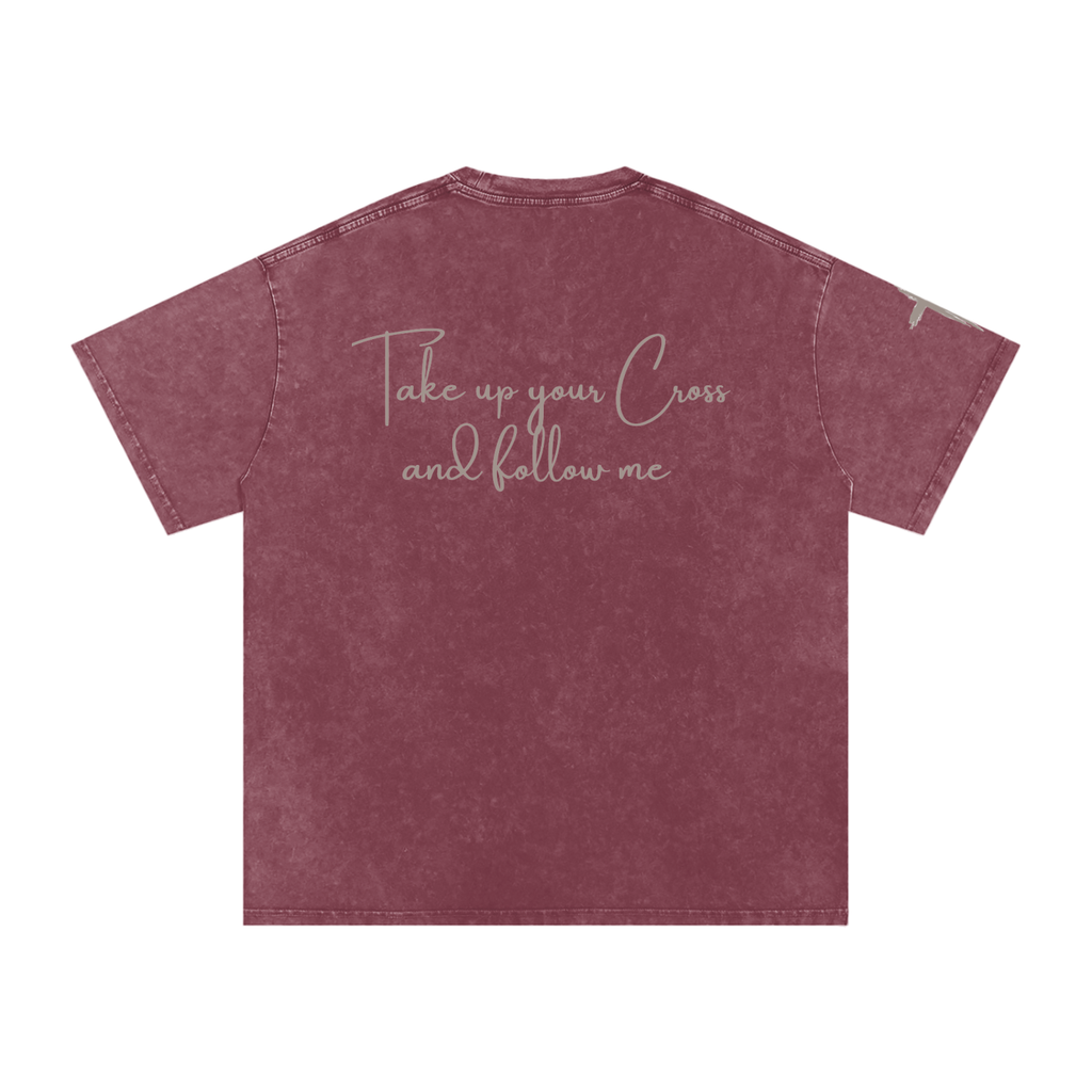 Take up Cross - Snow Washed Oversized Cotton T-Shirt