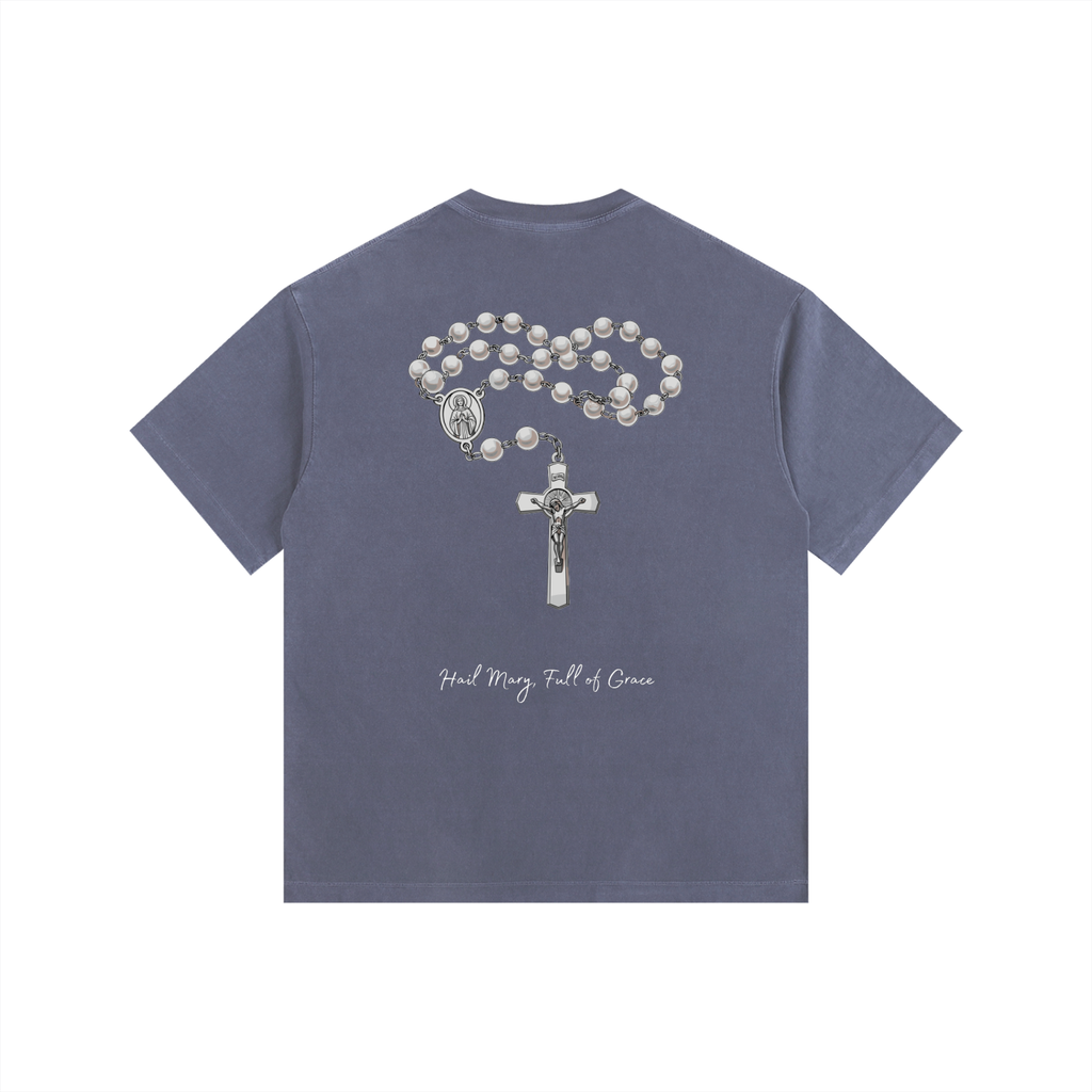 Rosary - Vintage Washed Oversized Cotton T-Shirt