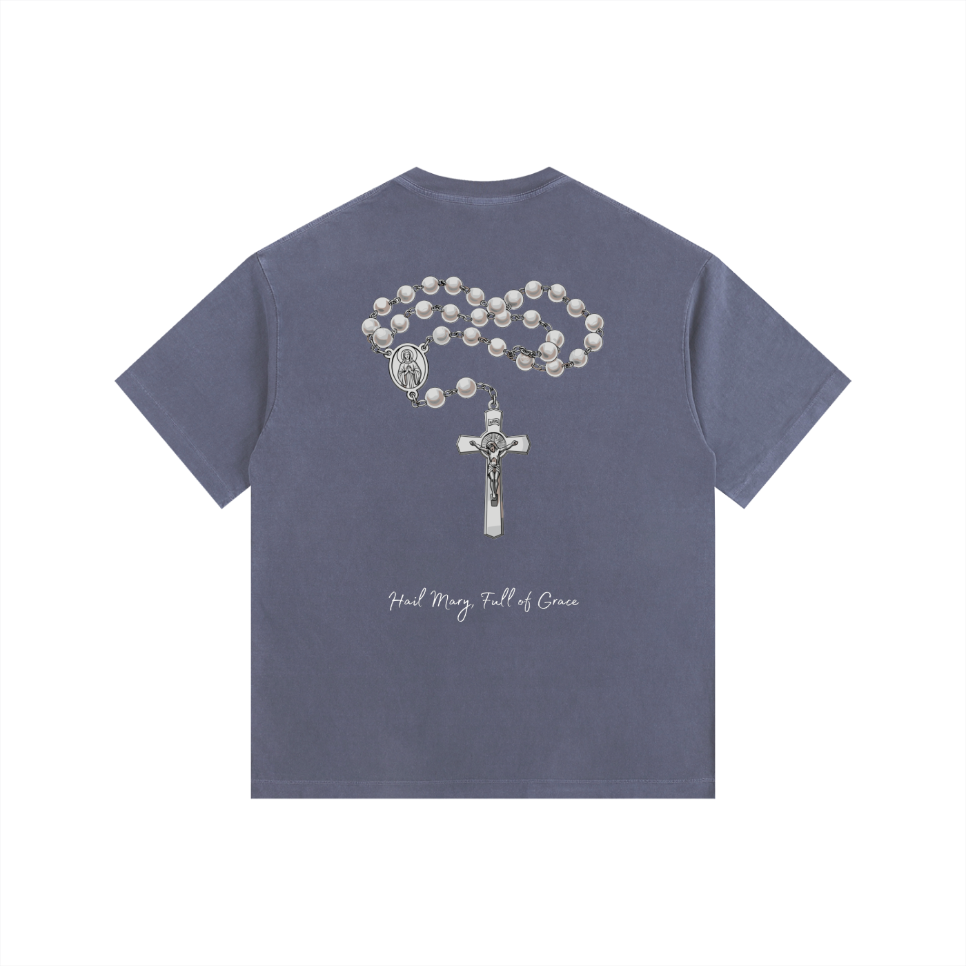 Rosary - Vintage Washed Oversized Cotton T-Shirt