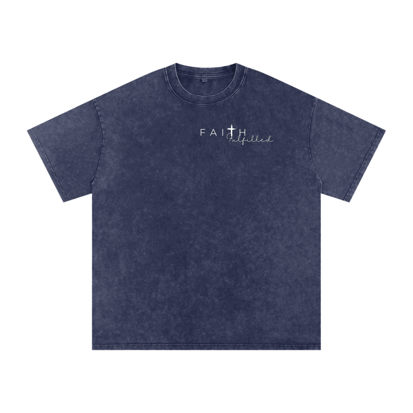 Cross Wings - Snow Washed Oversized Cotton T-Shirt