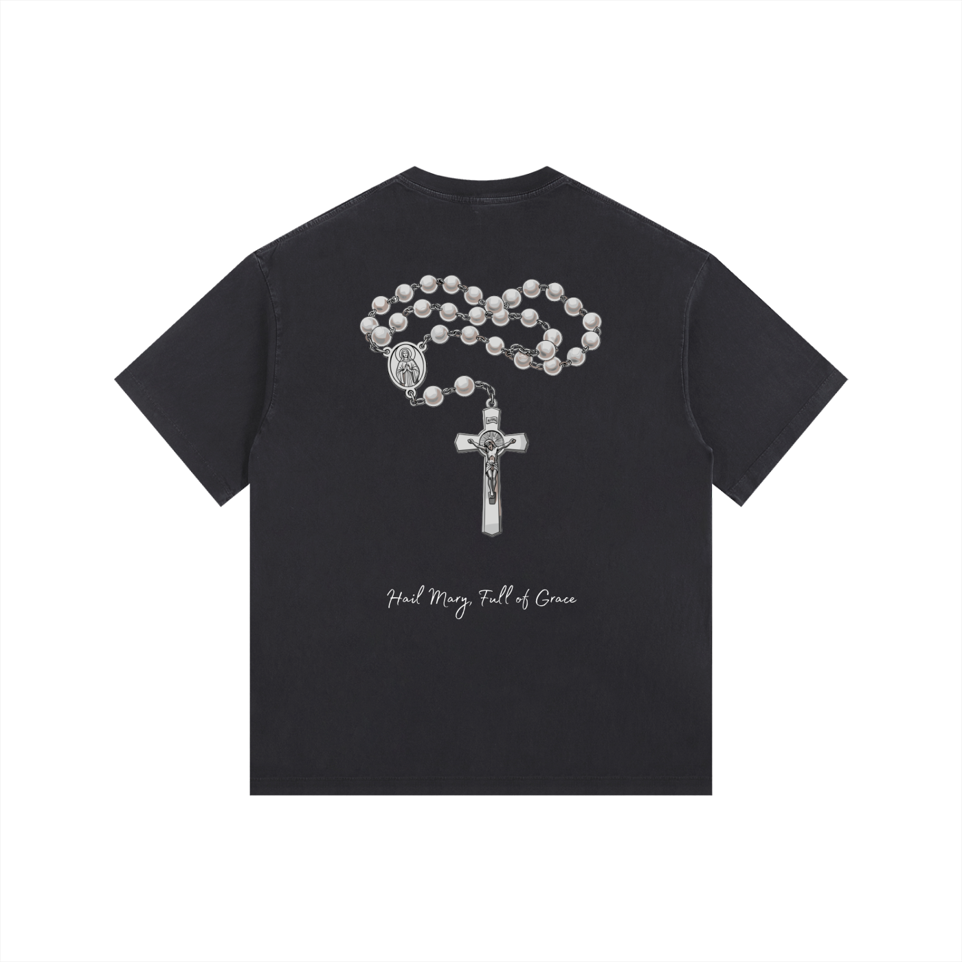 Rosary - Vintage Washed Oversized Cotton T-Shirt