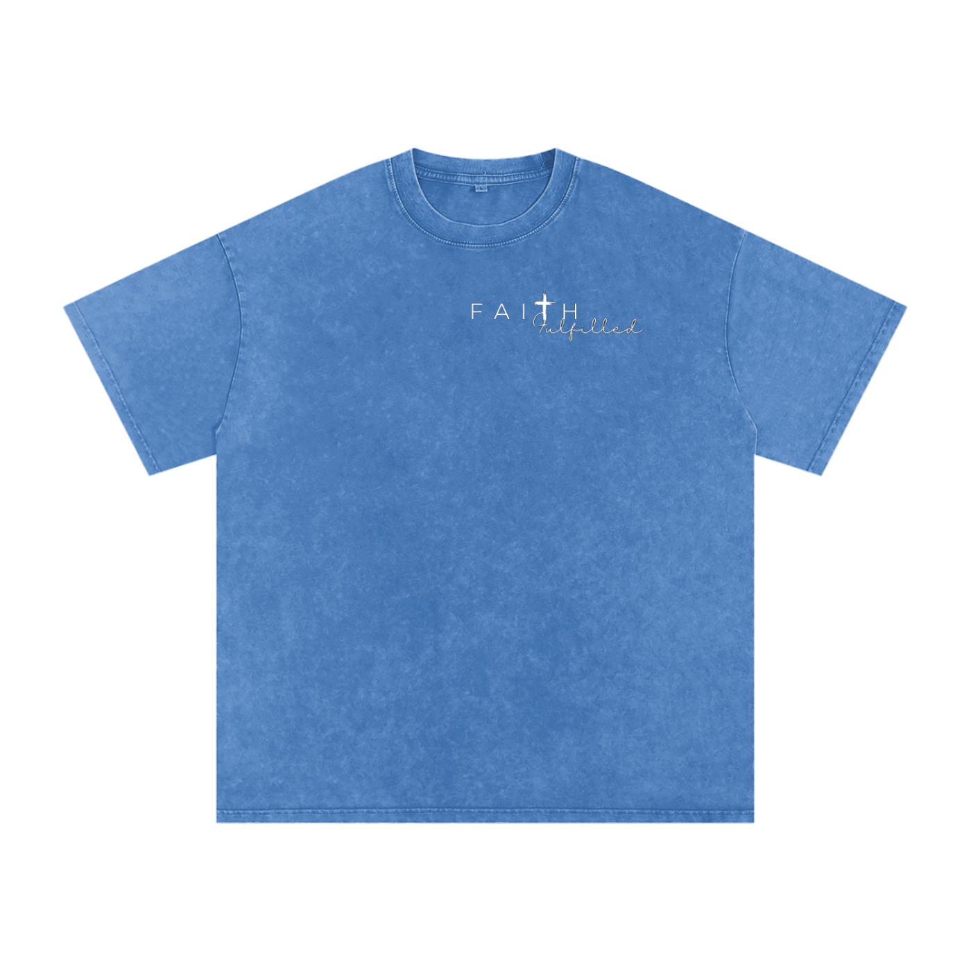 Cross Wings - Snow Washed Oversized Cotton T-Shirt