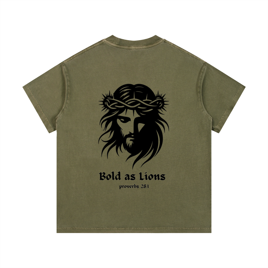 Bold as Lions 1.0 - Vintage Wash Cotton T-Shirt