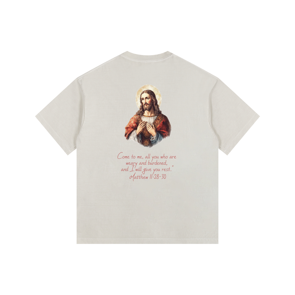 Matthew 11 - Vintage Washed Oversized Cotton T-Shirt