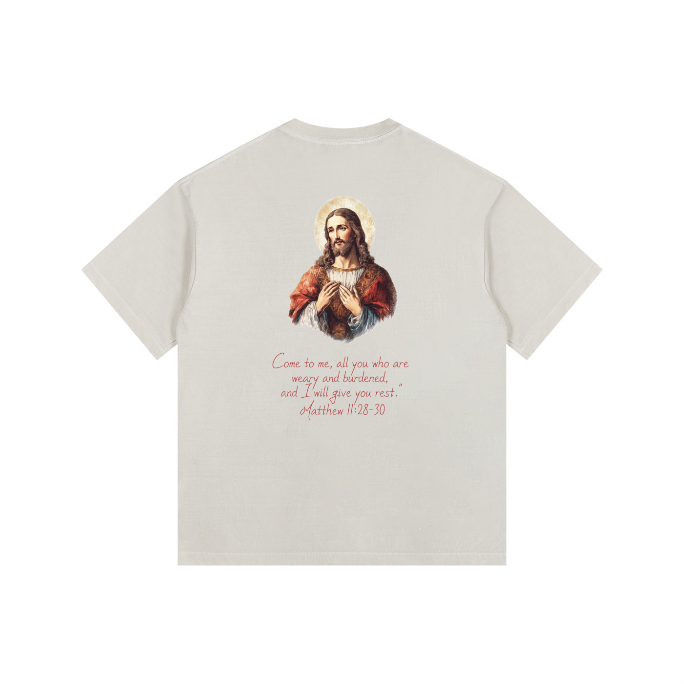 Matthew 11 - Vintage Washed Oversized Cotton T-Shirt