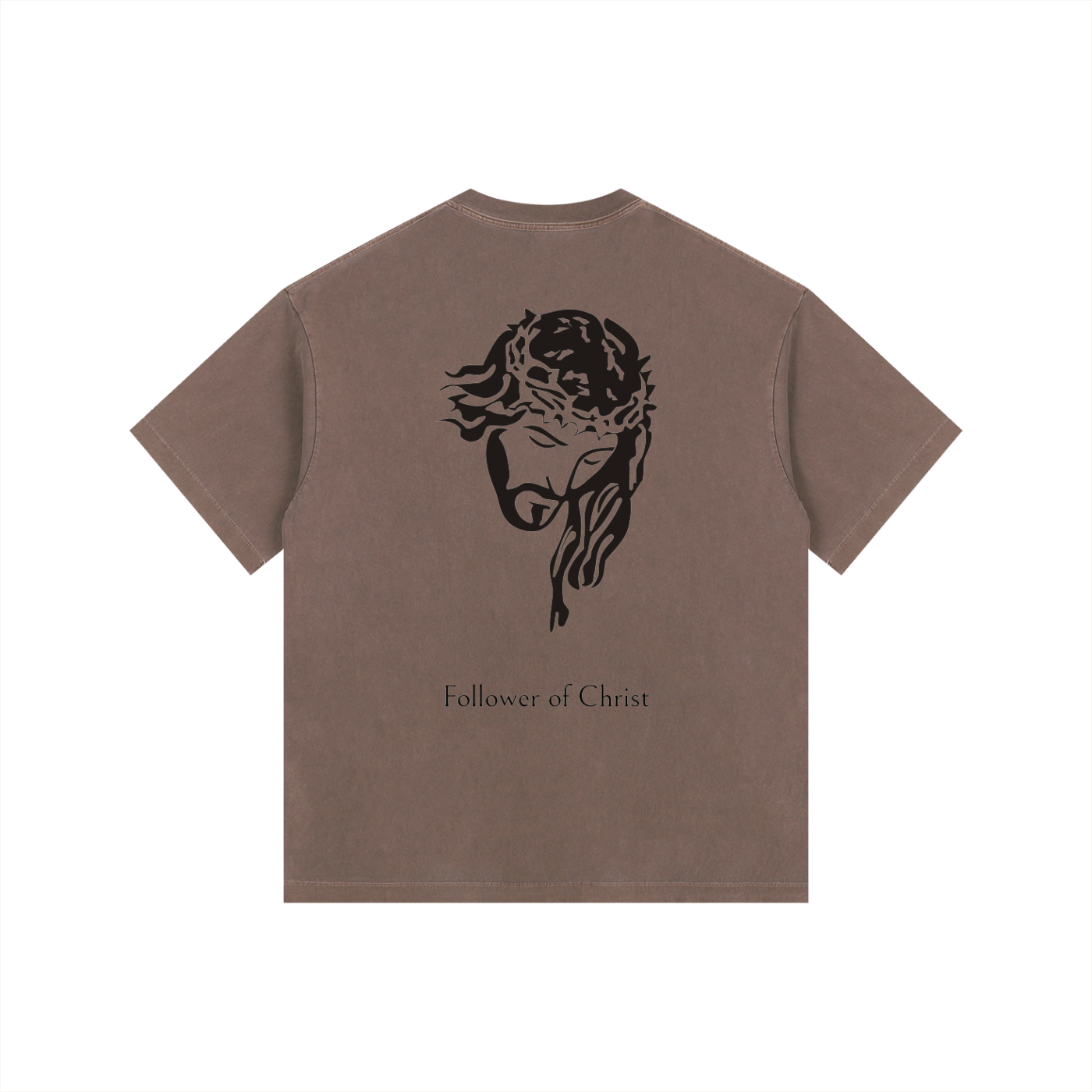 Follower of Christ - Vintage Washed Oversized Cotton T-Shirt