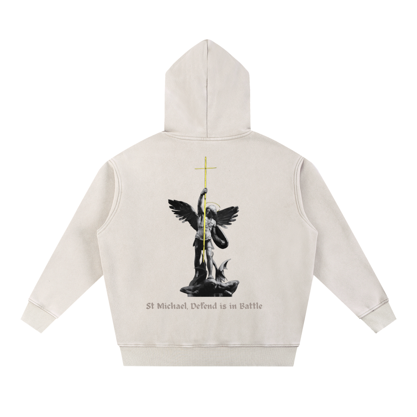 St Michael - Snow Wash Fleece Oversize Hoodie