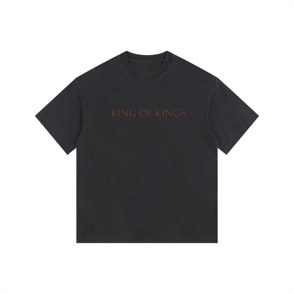 King of Kings - Vintage Washed Oversized Cotton T-Shirt
