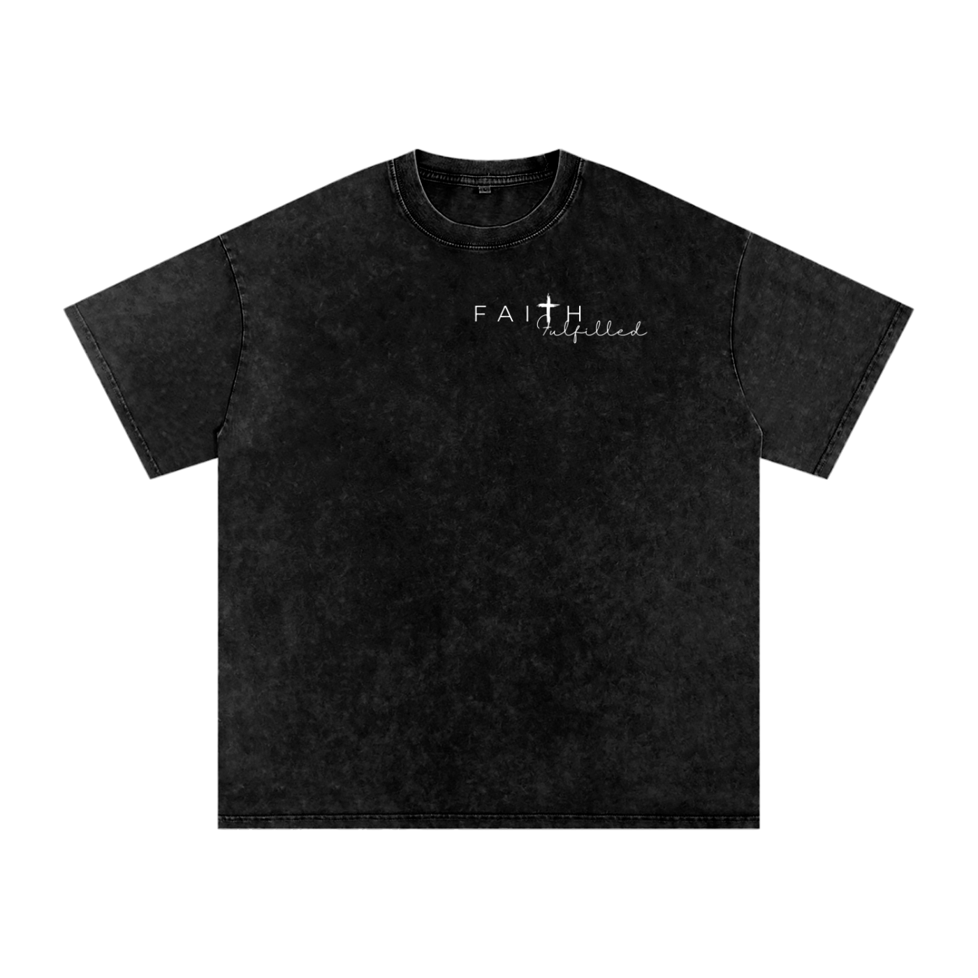 Cross Wings - Snow Washed Oversized Cotton T-Shirt