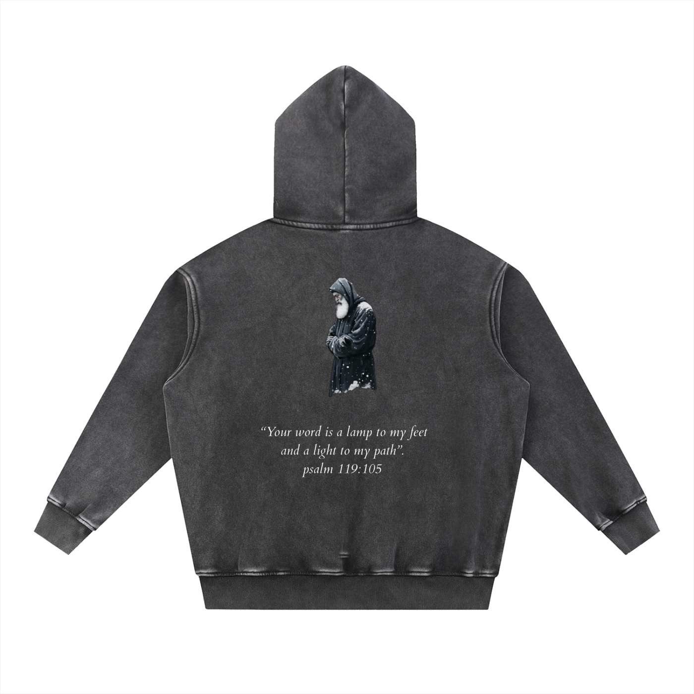 St Charbel Psalm 109 - Snow Wash Fleece Oversize Hoodie