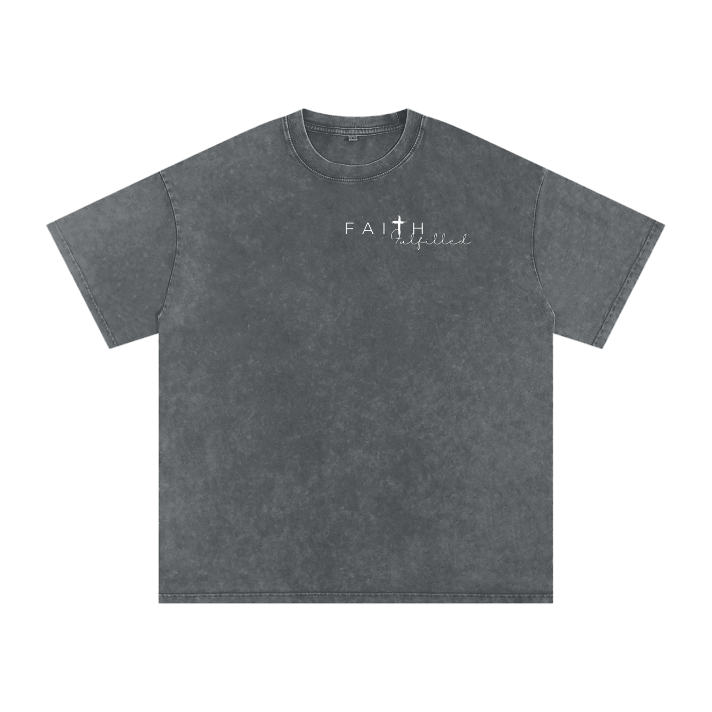 Cross Wings - Snow Washed Oversized Cotton T-Shirt