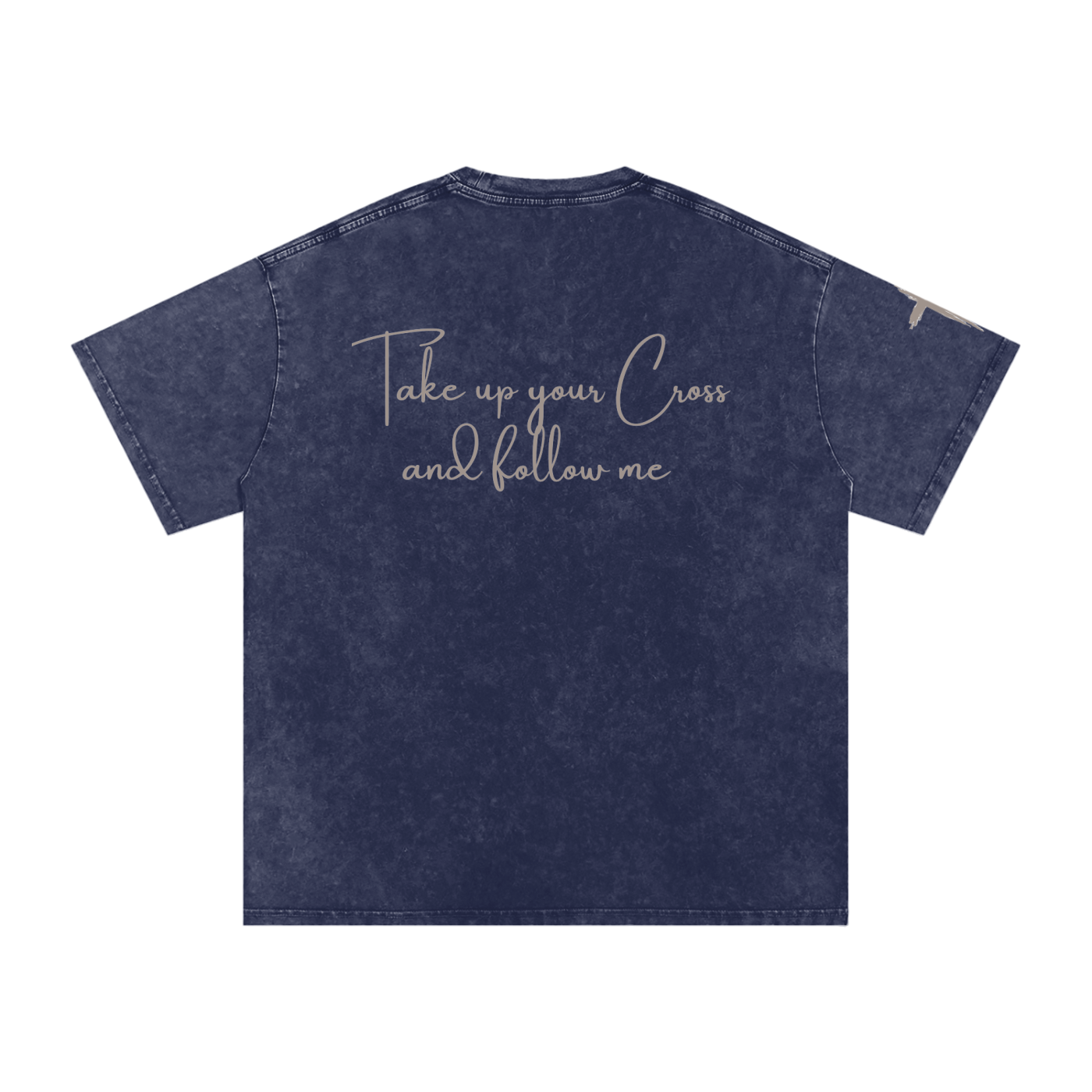 Take up Cross - Snow Washed Oversized Cotton T-Shirt