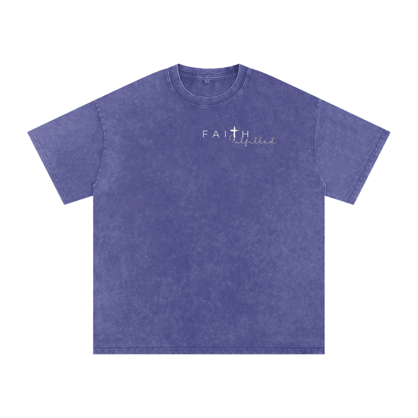 Cross Wings - Snow Washed Oversized Cotton T-Shirt