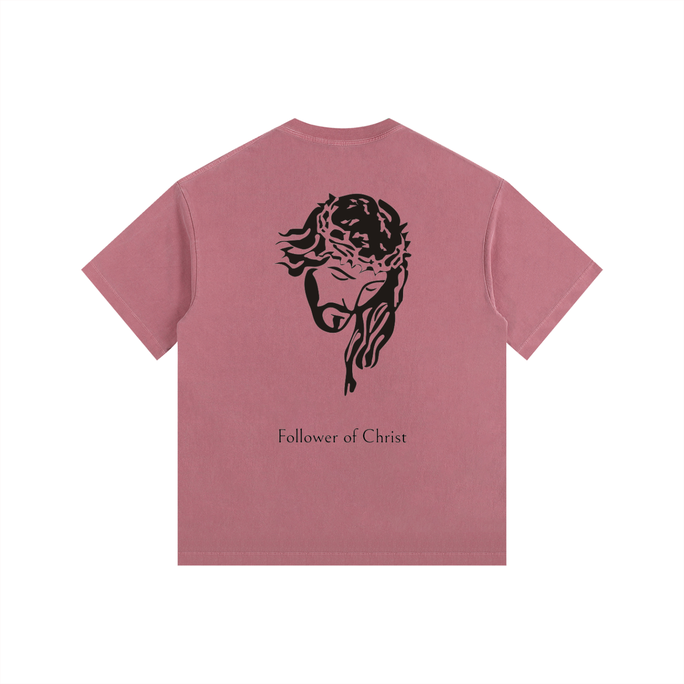 Follower of Christ - Vintage Washed Oversized Cotton T-Shirt