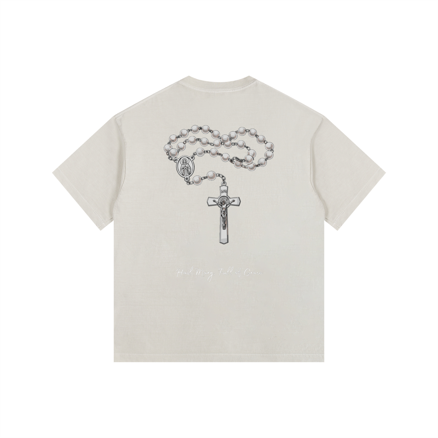 Rosary - Vintage Washed Oversized Cotton T-Shirt