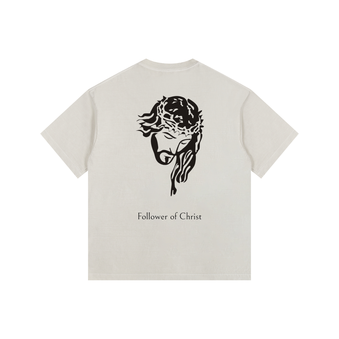 Follower of Christ - Vintage Washed Oversized Cotton T-Shirt