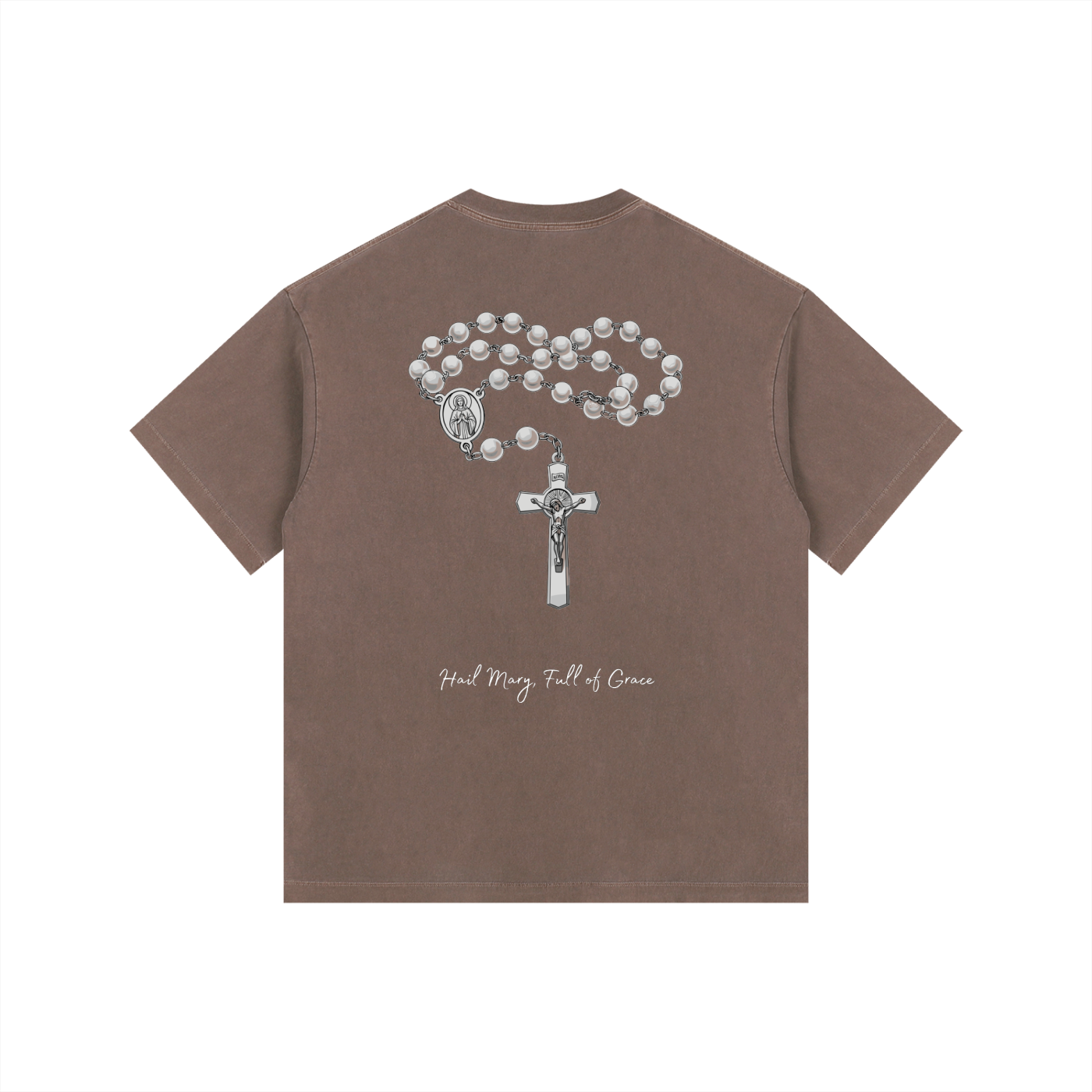Rosary - Vintage Washed Oversized Cotton T-Shirt