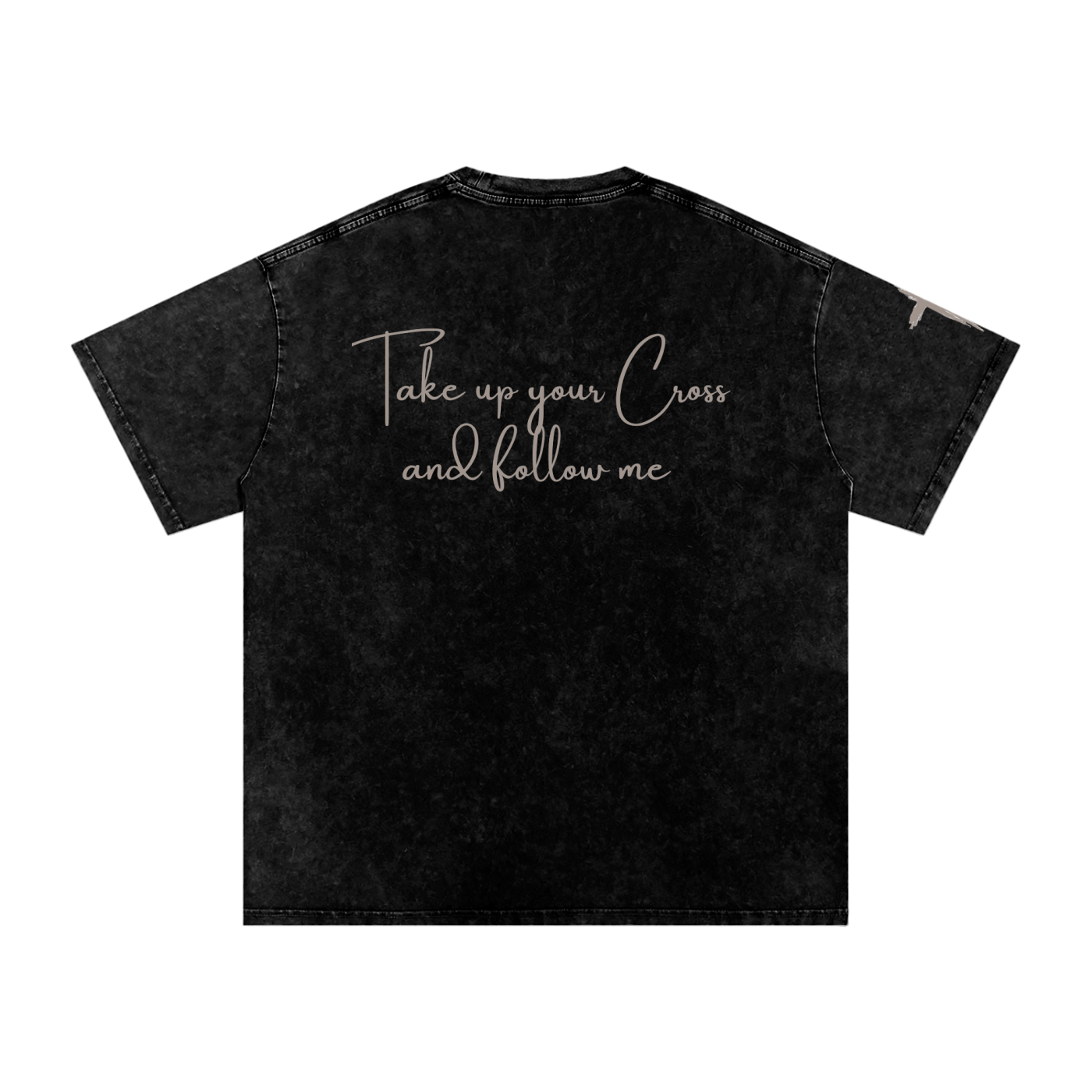 Take up Cross - Snow Washed Oversized Cotton T-Shirt