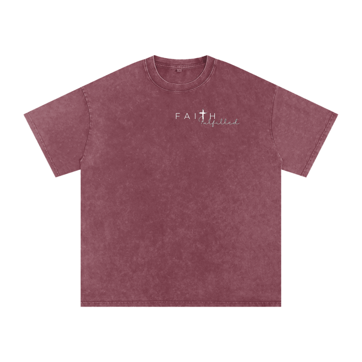 Cross Wings - Snow Washed Oversized Cotton T-Shirt