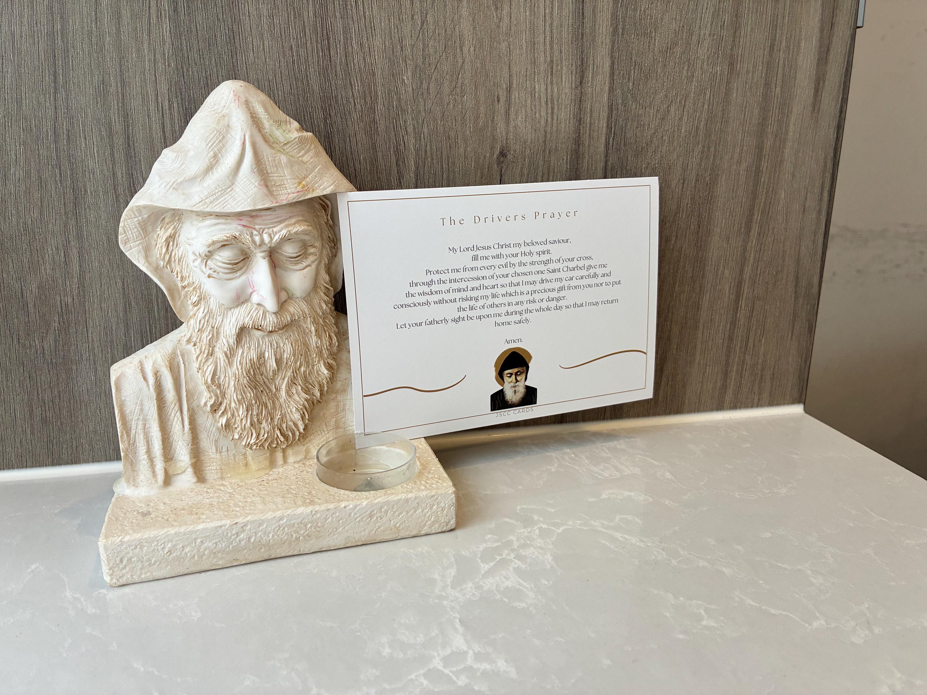 St Charbel Drivers Prayer Card