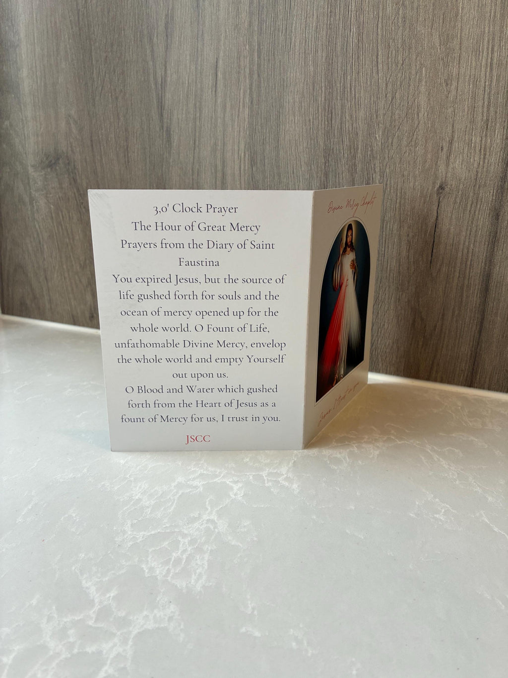 Divine Mercy Chaplet Prayer Card