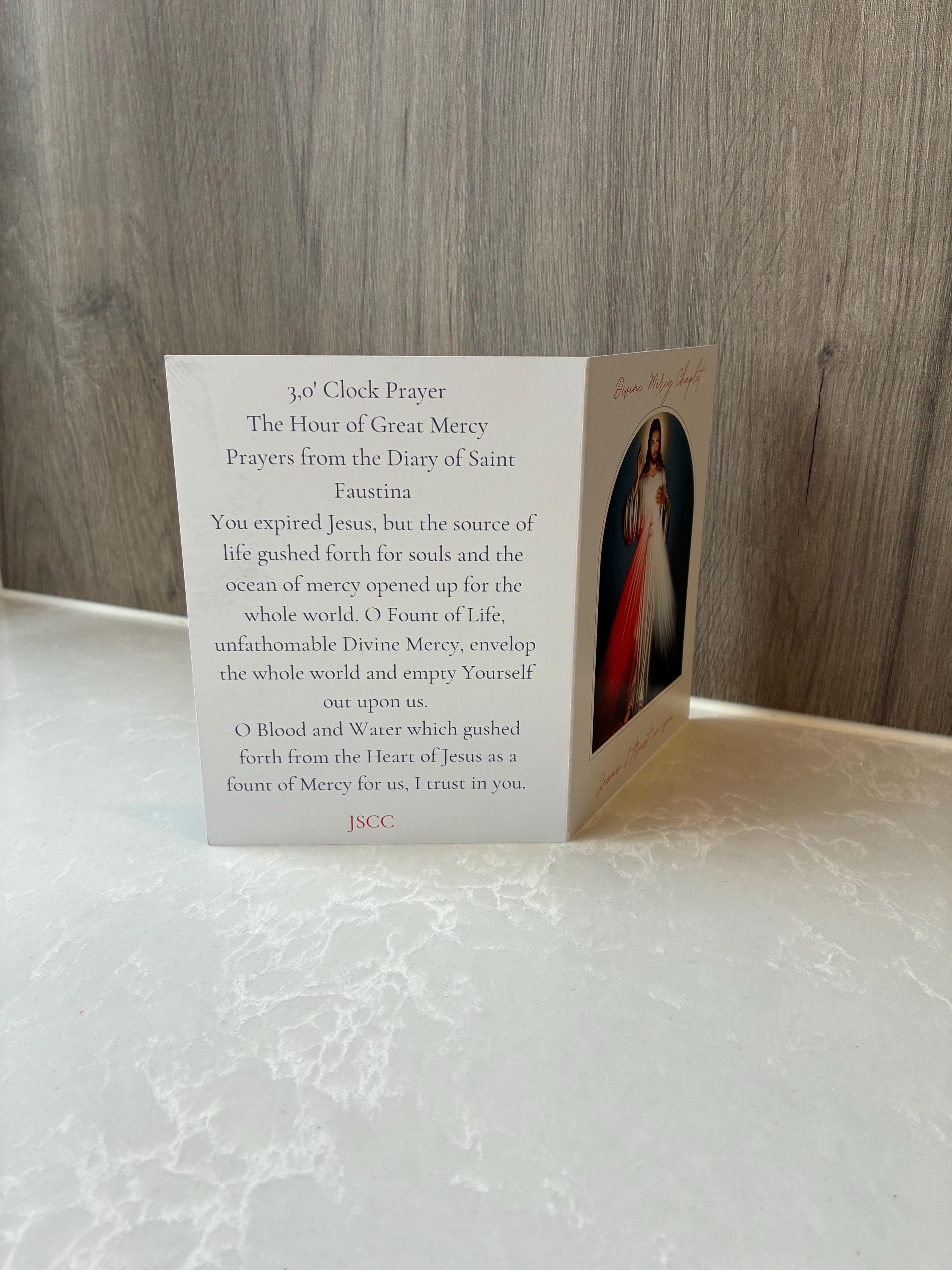Divine Mercy Chaplet Prayer Card