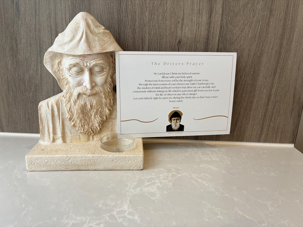 St Charbel Drivers Prayer Card