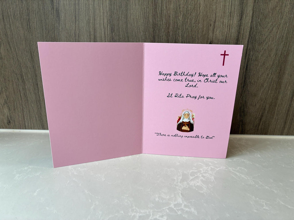 St Rita Birthday Card
